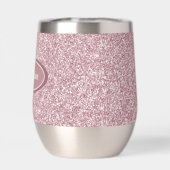 Elegant bordeaux roze glitter monogram (Achterkant)