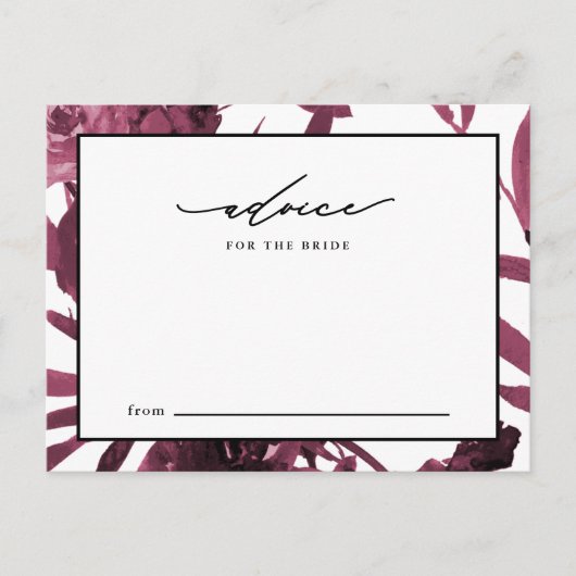 Elegant bordeauxkleurig botanisch advies voor de b (Voorkant)