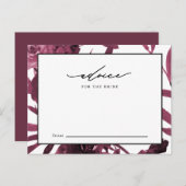 Elegant bordeauxkleurig botanisch advies voor de b (Voorkant / Achterkant)