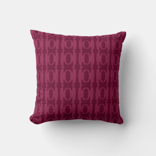 Elegant bordeauxrood ovaal patroon kussen
