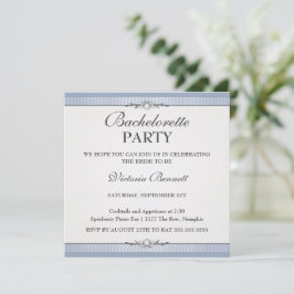 Elegant Border Bachelorette Party Invitation Kaart
