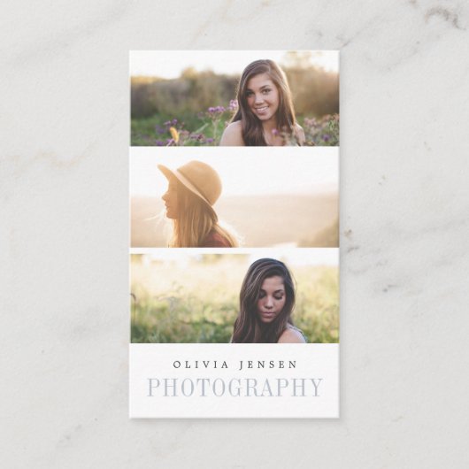 Elegant Border | Drie fotograaf Visitekaartje (Voorkant)