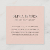 Elegant Border | Fotograaf Vierkante Visitekaartje (Achterkant)