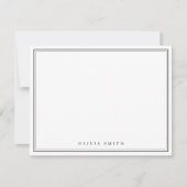 Elegant border minimalist gepersonaliseerde schrij notitiekaartje (Voorkant)