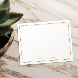Elegant border minimalist gepersonaliseerde schrij notitiekaartje