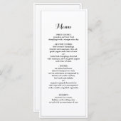 Elegant Border Minimalist Weddenrenmenu Menu (Voorkant / Achterkant)