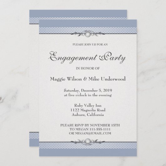 Elegant Border Uitnodiging (Voorkant / Achterkant)