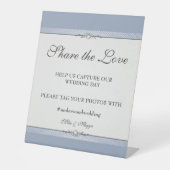Elegant Border Wedding Poster Pedestal Sign Reclamebord Met Voetstuk (Voorkant)
