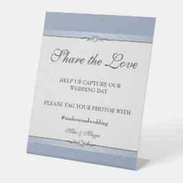 Elegant Border Wedding Poster Pedestal Sign Reclamebord Met Voetstuk