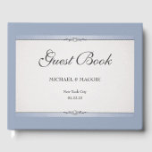 Elegant Border Weduwest Book Gastenboek (Voorkant)