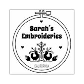 Elegant borduurwerk op maat rubberstempel (Afrduk)