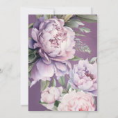 Elegant Born to Bloom paarse bloemen Baby shower Kaart (Achterkant)