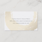 Elegant Borstel Slagen met de Tekst van het Manusc Visitekaartje (Achterkant)