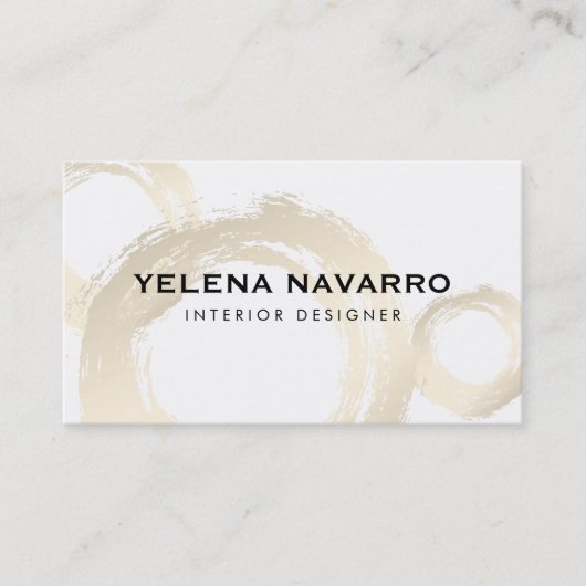 Elegant Borstel Slagen met de Tekst van het Manusc Visitekaartje (Voorkant)