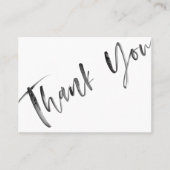 Elegant borstelkalligrafie Dank u kleine ondernemi Kortingskaartje (Voorkant)