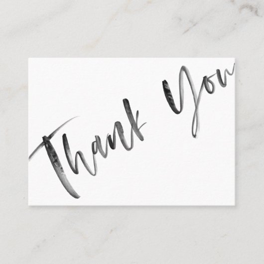 Elegant borstelkalligrafie Dank u kleine ondernemi Kortingskaartje (Voorkant)