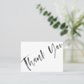 Elegant borstelkalligrafie Dank u kleine ondernemi Kortingskaartje (Staand voorkant)