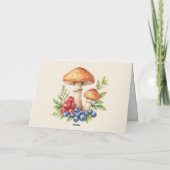 Elegant bos | botanisch bos bedankkaart (Achterkant)