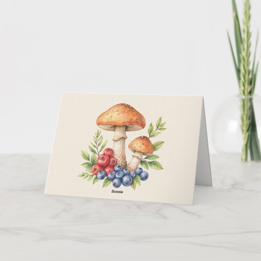 Elegant bos | botanisch bos bedankkaart (Achterkant)