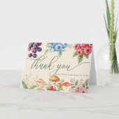 Elegant bos | botanisch bos bedankkaart (Voorkant)