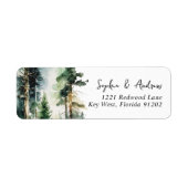 Elegant Bos Bruiloft Retouradres Label (Voorkant)