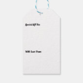 Elegant bos dennenboom patroon | rustiek bos cadeaulabel (Achterkant)