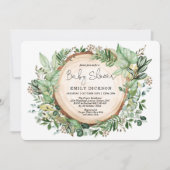 Elegant bos groen tuin Baby shower Party Kaart (Voorkant)