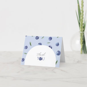 Elegant bosbessen Baby shower Dank u Bedankkaart