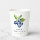 Elegant bosbessen Baby shower Papieren Bekers (Voorkant)
