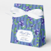 Elegant bosbessen bessenzoet Baby shower Bedankdoosjes (Voorkant Zijde)