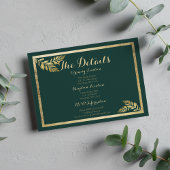 Elegant bosgroen bladgoud Details Kaart
