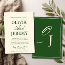 Elegant bosgroen en crèmekleurig oud geld-huwelijk
