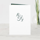 Elegant bosgroen gouden blad Programma (Achterkant)