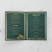 Elegant bosgroen gouden blad Programma (Binnen)