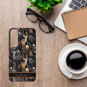 Elegant Boslandhert - Natuur Aangepaste Naam Samsung Galaxy Hoesje