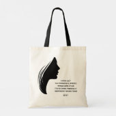 Elegant Boss Lady Silhouette Motivatie prijsopgave Tote Bag (Achterkant)