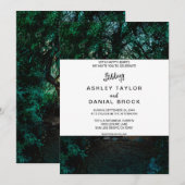 Elegant bossen string van lichtgroene floral Weddi Kaart (Voorkant / Achterkant)