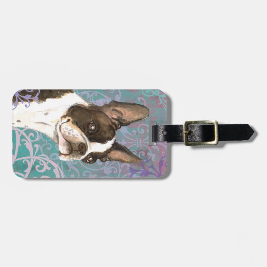 Elegant Boston Terrier Bagagelabel (Voorkant horizontaal)