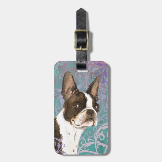Elegant Boston Terrier Bagagelabel (Voorkant verticaal)