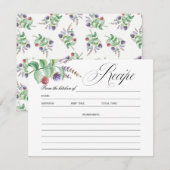 Elegant Botanic Berries Vrijgezellenfeest Recipe K (Voorkant / Achterkant)