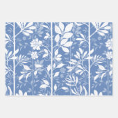 Elegant Botanic Climbing Vines White Silhouette Inpakpapier Vel (Voorkant)