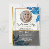 Elegant Botanic Retirement Party Invitation Kaart (Voorkant)