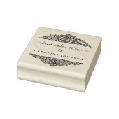 Elegant Botanica-handgemaakt met Love Custom Rubberstempel (Stempel)