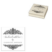 Elegant Botanica-handgemaakt met Love Custom Rubberstempel (Gestempeld)