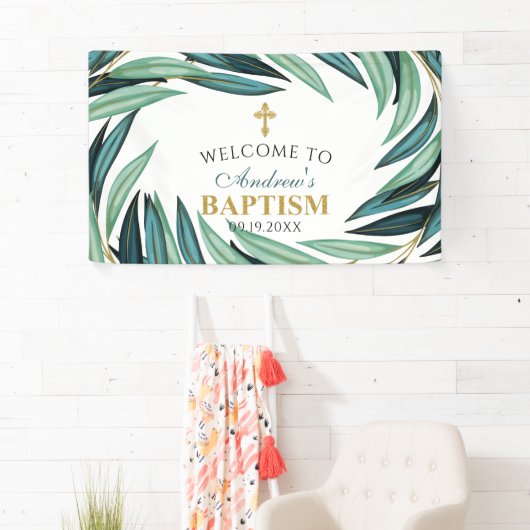 Elegant Botanical Baptism Welcome Spandoek (Insitu)