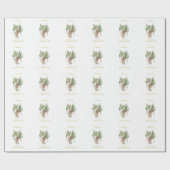 Elegant Botanical Bird Cadeaupapier (Vlak)