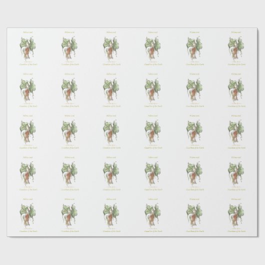 Elegant Botanical Bird Cadeaupapier (Vlak)