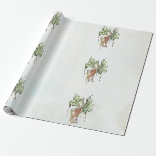 Elegant Botanical Bird  Cadeaupapier (Uitgerold)