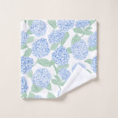 Elegant Botanical Blue Green Hydrangea Bad Handdoek (Wasdoekje)