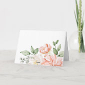  Elegant Botanical Blush Pink Floral Wedding Bedankkaart (Achterkant)